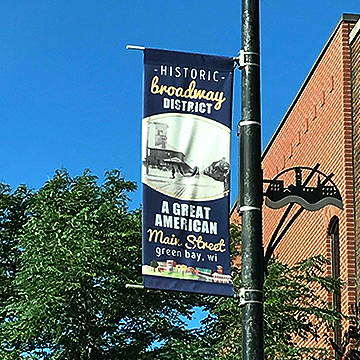 Two-Sided Light Post Banner